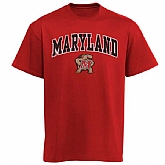 Maryland Terrapins New Agenda Arch Over Logo WEM T-Shirt - Red,baseball caps,new era cap wholesale,wholesale hats